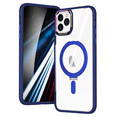 Silikon Hülle Handyhülle Ultradünn Tasche mit Mag-Safe Magnetic Magnetisch Durchsichtig Transparent SD1 für Apple iPhone 11 Pro Max Blau
