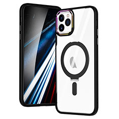 Silikon Hülle Handyhülle Ultradünn Tasche mit Mag-Safe Magnetic Magnetisch Durchsichtig Transparent SD1 für Apple iPhone 11 Pro Max Schwarz