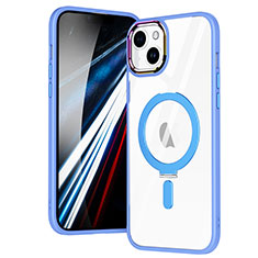 Silikon Hülle Handyhülle Ultradünn Tasche mit Mag-Safe Magnetic Magnetisch Durchsichtig Transparent SD1 für Apple iPhone 13 Hellblau