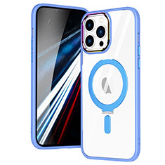 Silikon Hülle Handyhülle Ultradünn Tasche mit Mag-Safe Magnetic Magnetisch Durchsichtig Transparent SD1 für Apple iPhone 13 Pro Hellblau