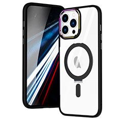 Silikon Hülle Handyhülle Ultradünn Tasche mit Mag-Safe Magnetic Magnetisch Durchsichtig Transparent SD1 für Apple iPhone 13 Pro Schwarz