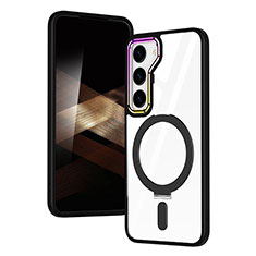 Silikon Hülle Handyhülle Ultradünn Tasche mit Mag-Safe Magnetic Magnetisch Durchsichtig Transparent SD1 für Samsung Galaxy S24 Plus 5G Schwarz