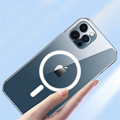 Silikon Hülle Handyhülle Ultradünn Tasche mit Mag-Safe Magnetic Magnetisch Durchsichtig Transparent XD3 für Apple iPhone 15 Pro Klar