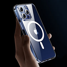 Silikon Hülle Handyhülle Ultradünn Tasche mit Mag-Safe Magnetic Magnetisch Durchsichtig Transparent XD9 für Apple iPhone 13 Pro Klar