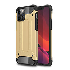 Silikon Hülle Handyhülle und Kunststoff Schutzhülle Hartschalen Tasche für Apple iPhone 12 Pro Max Gold