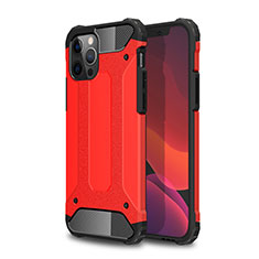 Silikon Hülle Handyhülle und Kunststoff Schutzhülle Hartschalen Tasche für Apple iPhone 12 Pro Max Rot