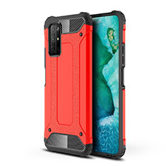 Silikon Hülle Handyhülle und Kunststoff Schutzhülle Hartschalen Tasche für Huawei Honor 30S Rot