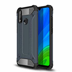Silikon Hülle Handyhülle und Kunststoff Schutzhülle Hartschalen Tasche für Huawei P Smart (2020) Blau