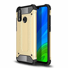 Silikon Hülle Handyhülle und Kunststoff Schutzhülle Hartschalen Tasche für Huawei P Smart (2020) Gold