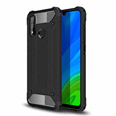 Silikon Hülle Handyhülle und Kunststoff Schutzhülle Hartschalen Tasche für Huawei P Smart (2020) Schwarz
