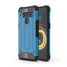 Silikon Hülle Handyhülle und Kunststoff Schutzhülle Hartschalen Tasche für LG V50 ThinQ 5G Hellblau