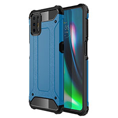 Silikon Hülle Handyhülle und Kunststoff Schutzhülle Hartschalen Tasche für Motorola Moto G9 Plus Hellblau