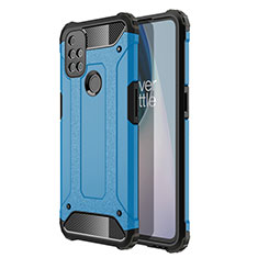 Silikon Hülle Handyhülle und Kunststoff Schutzhülle Hartschalen Tasche für OnePlus Nord N10 5G Hellblau