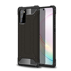 Silikon Hülle Handyhülle und Kunststoff Schutzhülle Hartschalen Tasche für Samsung Galaxy Note 20 Plus 5G Schwarz