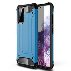 Silikon Hülle Handyhülle und Kunststoff Schutzhülle Hartschalen Tasche für Samsung Galaxy S20 FE (2022) 5G Hellblau
