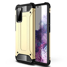 Silikon Hülle Handyhülle und Kunststoff Schutzhülle Hartschalen Tasche für Samsung Galaxy S20 FE 5G Gold