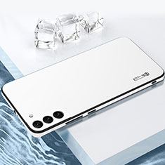 Silikon Hülle Handyhülle und Kunststoff Schutzhülle Hartschalen Tasche für Samsung Galaxy S21 5G Weiß