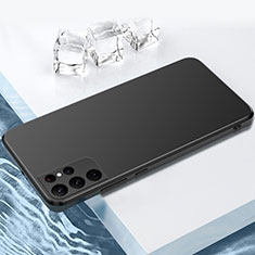 Silikon Hülle Handyhülle und Kunststoff Schutzhülle Hartschalen Tasche für Samsung Galaxy S22 Ultra 5G Schwarz