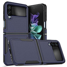 Silikon Hülle Handyhülle und Kunststoff Schutzhülle Hartschalen Tasche für Samsung Galaxy Z Flip4 5G Blau