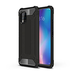 Silikon Hülle Handyhülle und Kunststoff Schutzhülle Hartschalen Tasche für Xiaomi Mi 10 Lite Schwarz