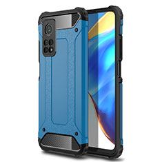 Silikon Hülle Handyhülle und Kunststoff Schutzhülle Hartschalen Tasche für Xiaomi Mi 10T Pro 5G Hellblau