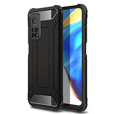 Silikon Hülle Handyhülle und Kunststoff Schutzhülle Hartschalen Tasche für Xiaomi Mi 10T Pro 5G Schwarz