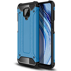 Silikon Hülle Handyhülle und Kunststoff Schutzhülle Hartschalen Tasche für Xiaomi Redmi Note 9 Pro Hellblau