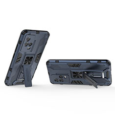 Silikon Hülle Handyhülle und Kunststoff Schutzhülle Hartschalen Tasche mit Magnetisch Ständer A03 für Vivo iQOO 8 5G Blau