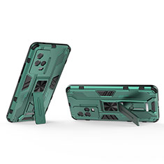 Silikon Hülle Handyhülle und Kunststoff Schutzhülle Hartschalen Tasche mit Magnetisch Ständer A03 für Vivo iQOO 8 5G Grün