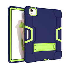 Silikon Hülle Handyhülle und Kunststoff Schutzhülle Hartschalen Tasche mit Ständer für Apple iPad Air 5 10.9 (2022) Grün