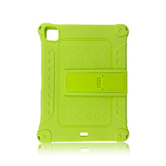 Silikon Hülle Handyhülle und Kunststoff Schutzhülle Hartschalen Tasche mit Ständer H01 für Apple iPad Pro 11 (2021) Grün