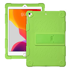 Silikon Hülle Handyhülle und Kunststoff Schutzhülle Hartschalen Tasche mit Ständer H01 für Apple iPad Pro 9.7 Grün