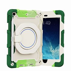 Silikon Hülle Handyhülle und Kunststoff Schutzhülle Hartschalen Tasche mit Ständer L02 für Apple iPad Mini 5 (2019) Grün