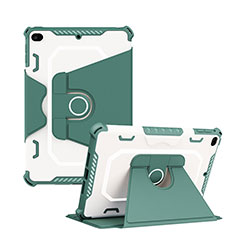 Silikon Hülle Handyhülle und Kunststoff Schutzhülle Hartschalen Tasche mit Ständer L04 für Apple iPad Mini 4 Grün