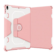 Silikon Hülle Handyhülle und Kunststoff Schutzhülle Hartschalen Tasche mit Ständer L05 für Apple iPad Air 3 Rosa