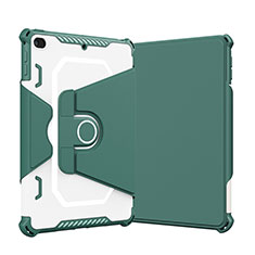 Silikon Hülle Handyhülle und Kunststoff Schutzhülle Hartschalen Tasche mit Ständer L05 für Apple iPad Mini 4 Grün
