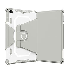 Silikon Hülle Handyhülle und Kunststoff Schutzhülle Hartschalen Tasche mit Ständer L05 für Apple iPad Mini 5 (2019) Grau