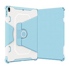 Silikon Hülle Handyhülle und Kunststoff Schutzhülle Hartschalen Tasche mit Ständer L05 für Apple iPad Pro 10.5 Blau