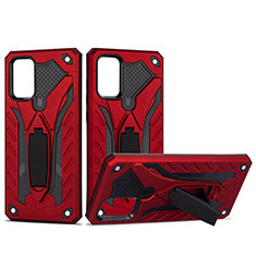 Silikon Hülle Handyhülle und Kunststoff Schutzhülle Hartschalen Tasche mit Ständer YF2 für Samsung Galaxy S20 Plus 5G Rot