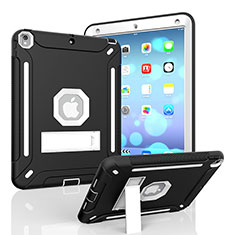 Silikon Hülle Handyhülle und Kunststoff Schutzhülle Hartschalen Tasche mit Ständer YJ2 für Apple iPad Air 3 Dunkelgrau