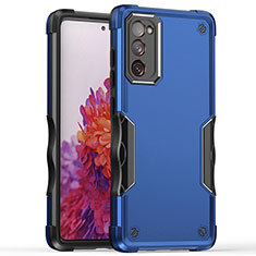 Silikon Hülle Handyhülle und Kunststoff Schutzhülle Hartschalen Tasche QW1 für Samsung Galaxy S20 Lite 5G Blau