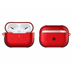 Silikon Hülle Handyhülle und Kunststoff Schutzhülle Hartschalen Tasche U01 für Apple AirPods Pro Rot