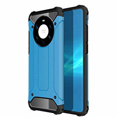 Silikon Hülle Handyhülle und Kunststoff Schutzhülle Hartschalen Tasche U01 für Huawei Mate 40 Pro+ Plus Hellblau