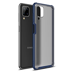 Silikon Hülle Handyhülle und Kunststoff Schutzhülle Hartschalen Tasche U01 für Samsung Galaxy A12 Blau