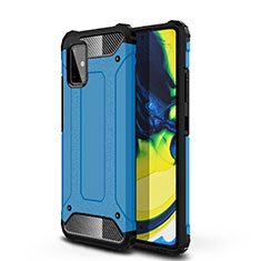 Silikon Hülle Handyhülle und Kunststoff Schutzhülle Hartschalen Tasche U01 für Samsung Galaxy A71 4G A715 Hellblau