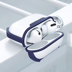 Silikon Hülle Handyhülle und Kunststoff Schutzhülle Hartschalen Tasche U02 für Apple AirPods Pro Blau