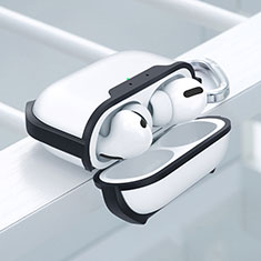 Silikon Hülle Handyhülle und Kunststoff Schutzhülle Hartschalen Tasche U02 für Apple AirPods Pro Schwarz