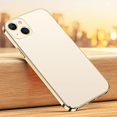 Silikon Hülle Handyhülle und Kunststoff Schutzhülle Hartschalen Tasche U02 für Apple iPhone 13 Mini Gold