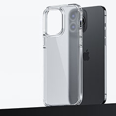 Silikon Hülle Handyhülle und Kunststoff Schutzhülle Hartschalen Tasche U04 für Apple iPhone 13 Pro Klar