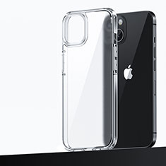 Silikon Hülle Handyhülle und Kunststoff Schutzhülle Hartschalen Tasche U04 für Apple iPhone 14 Klar